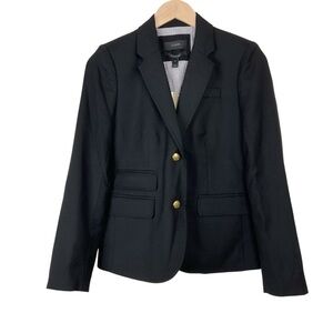 J. Crew Black Wool Schoolboy Blazer Size 0